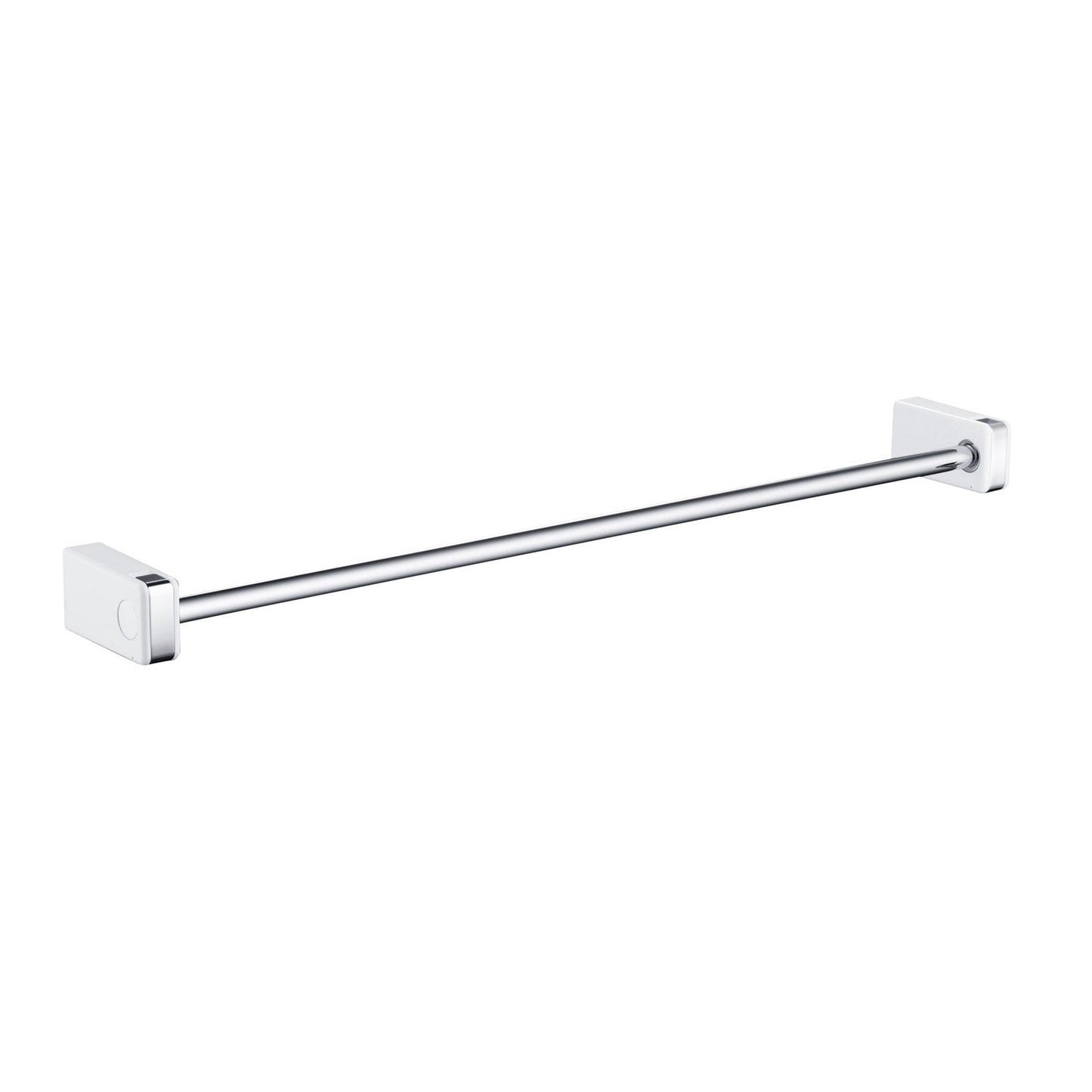 KIBI Artis Bathroom Towel Bar in Chrome White Finish