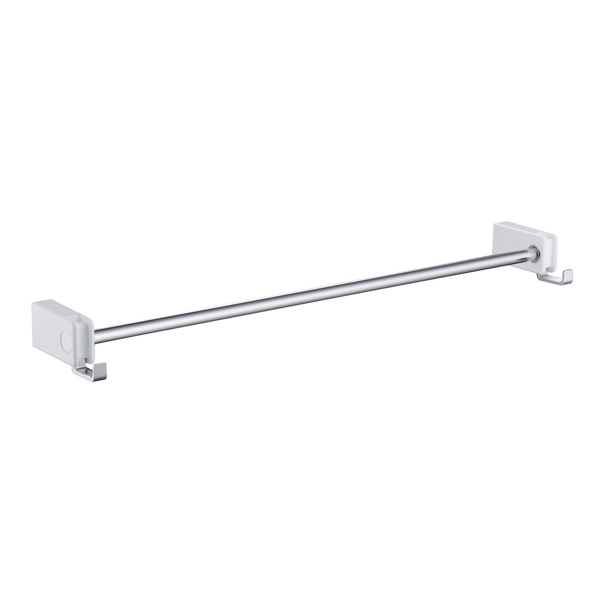 KIBI Artis Bathroom Towel Bar in Chrome White Finish