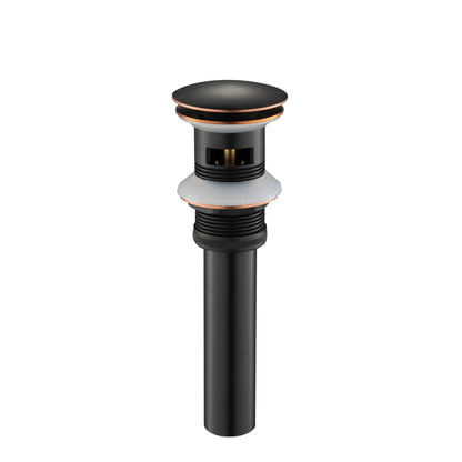 KIBI Brass Bathroom Sink Pop-Up Drain Stopper Full Cover With Overflow in Oil Rubbed Bronze Finish