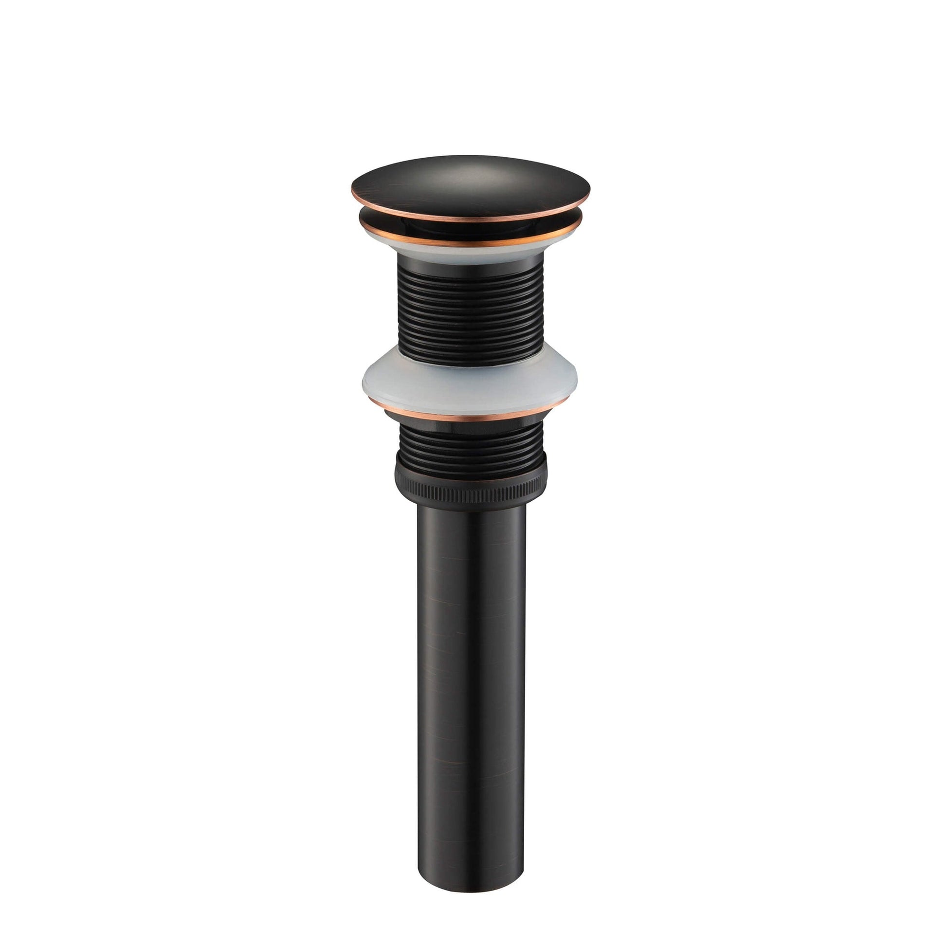 KIBI Brass Bathroom Vessel Sink Pop-Up Drain Stopper Full Cover Without Overflow in Oil Rubbed Bronze Finish