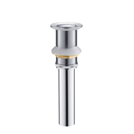 KIBI Brass Bathroom Vessel Sink Pop-Up Drain Stopper Small Cover Without Overflow in Chrome Finish