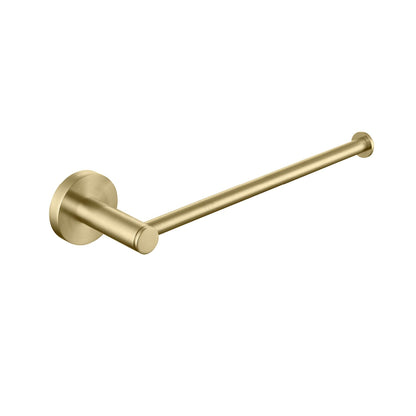 KIBI Circular 10" Brass Bathroom Towel Bar in Brushed Gold Finish