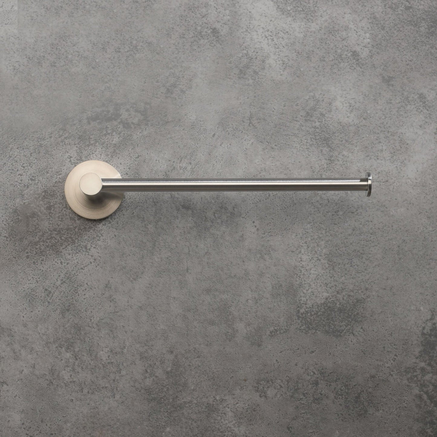 KIBI Circular 10" Brass Bathroom Towel Bar in Brushed Nickel Finish