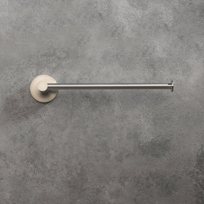 KIBI Circular 10" Brass Bathroom Towel Bar in Brushed Nickel Finish