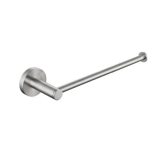 KIBI Circular 10" Brass Bathroom Towel Bar in Brushed Nickel Finish