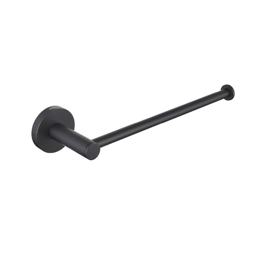 KIBI Circular 10" Brass Bathroom Towel Bar in Matte Black Finish