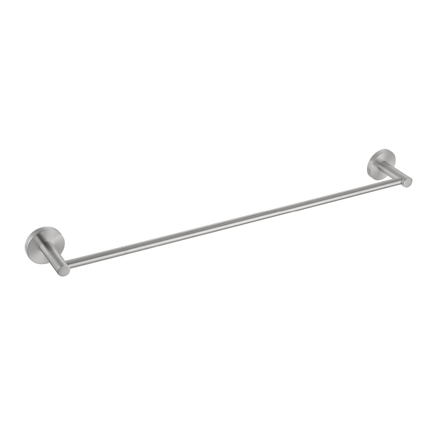 KIBI Circular 24" Brass Bathroom Towel Bar in Brushed Nickel Finish