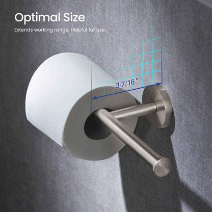 KIBI Circular Brass Bathroom Double Toilet Paper Holder in Brushed Nickel Finish