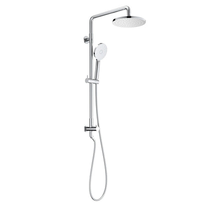 KIBI Circular Shower Column With Dual Function Shower Head in Chrome Finish