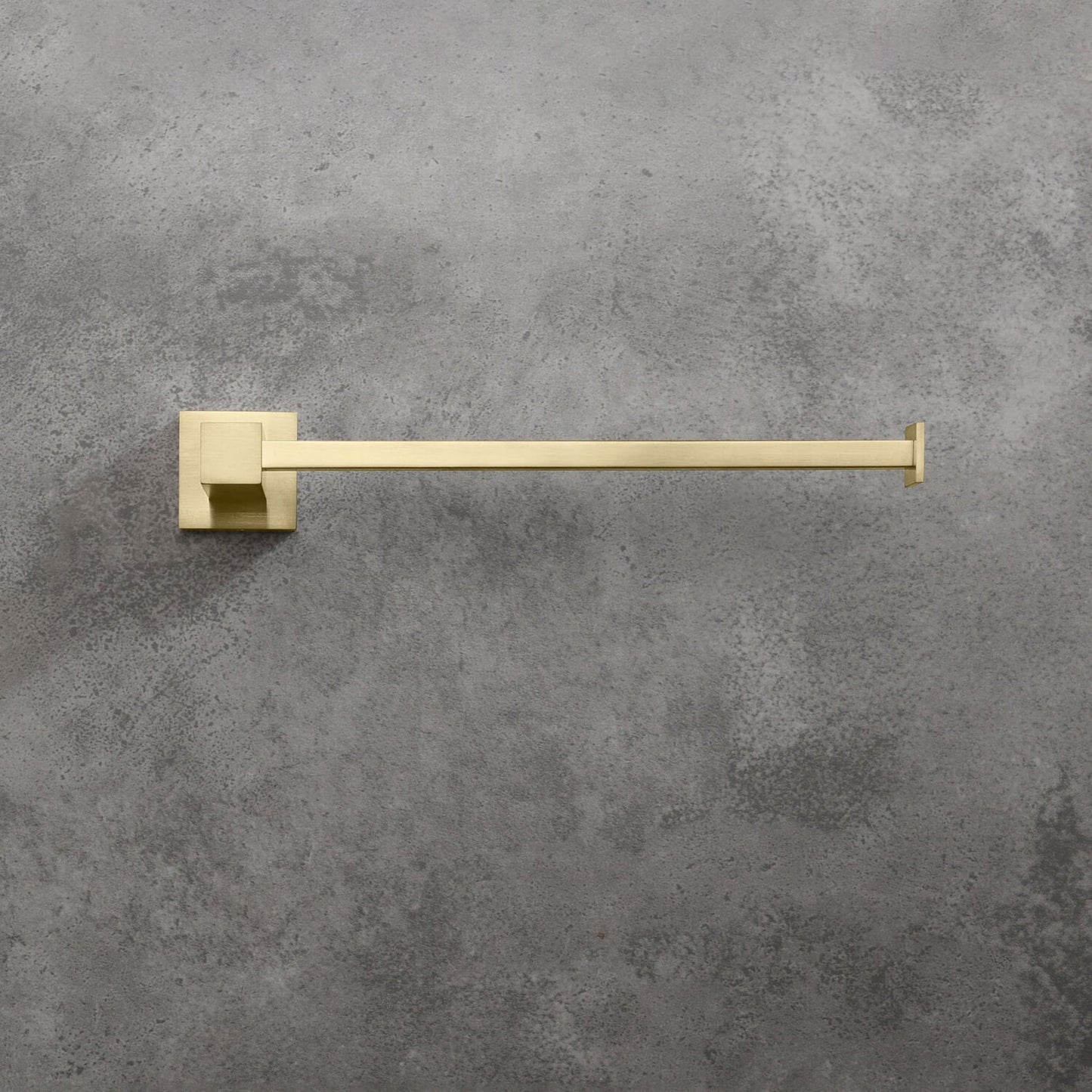 KIBI Cube 10" Brass Bathroom Towel Ring in Brushed Gold Finish