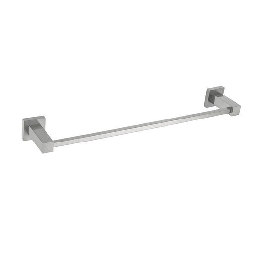 KIBI Cube 18" Brass Bathroom Towel Bar in Brushed Nickel Finish