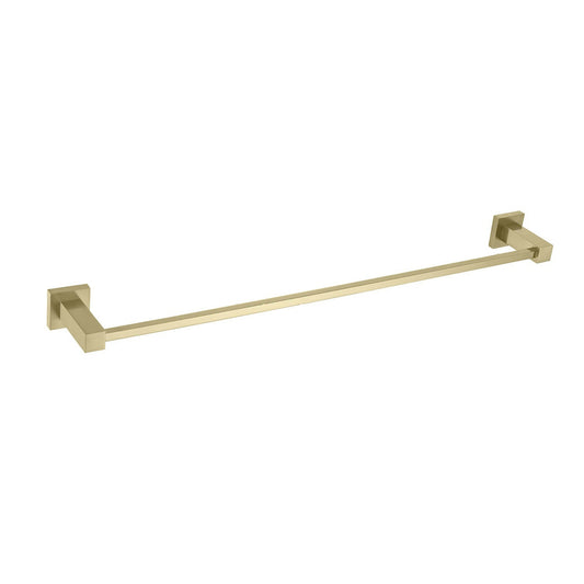 KIBI Cube 24" Brass Bathroom Towel Bar in Brushed Gold Finish