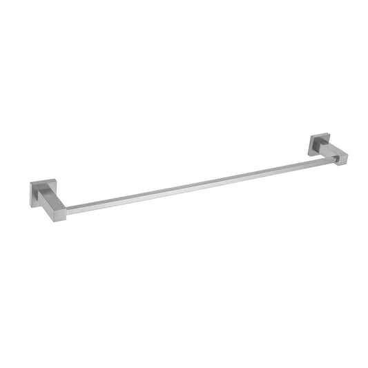 KIBI Cube 24" Brass Bathroom Towel Bar in Brushed Nickel Finish