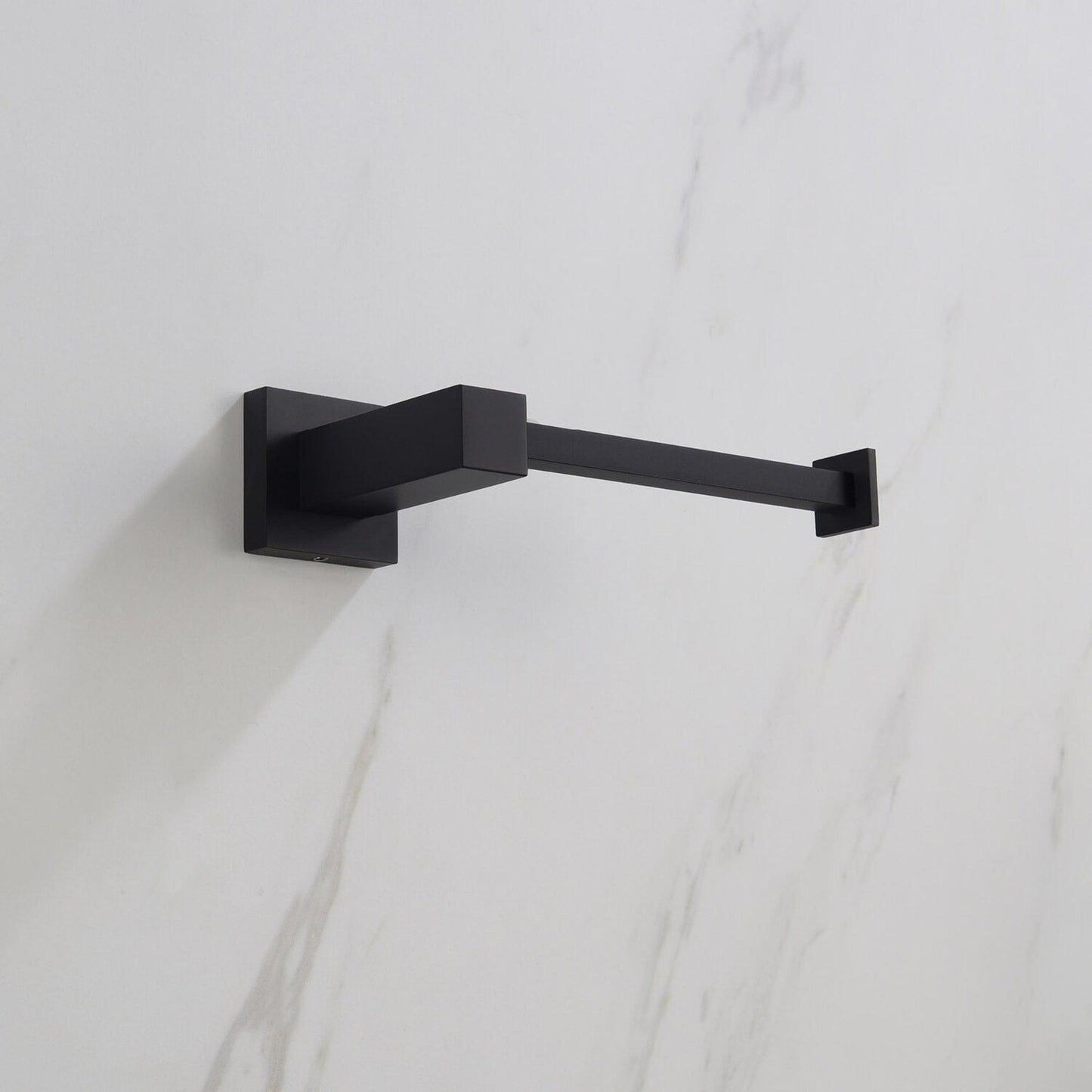 KIBI Cube Brass Bathroom Tissue Holder in Matte Black Finish