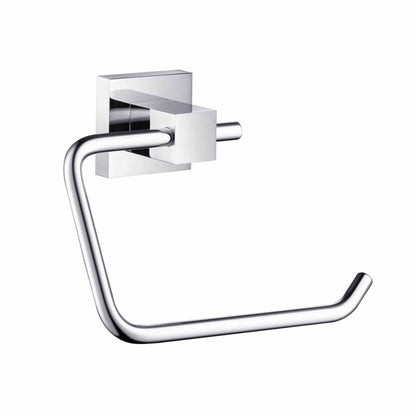 KIBI Cube Brass Bathroom Toilet Paper Holder in Chrome Finish