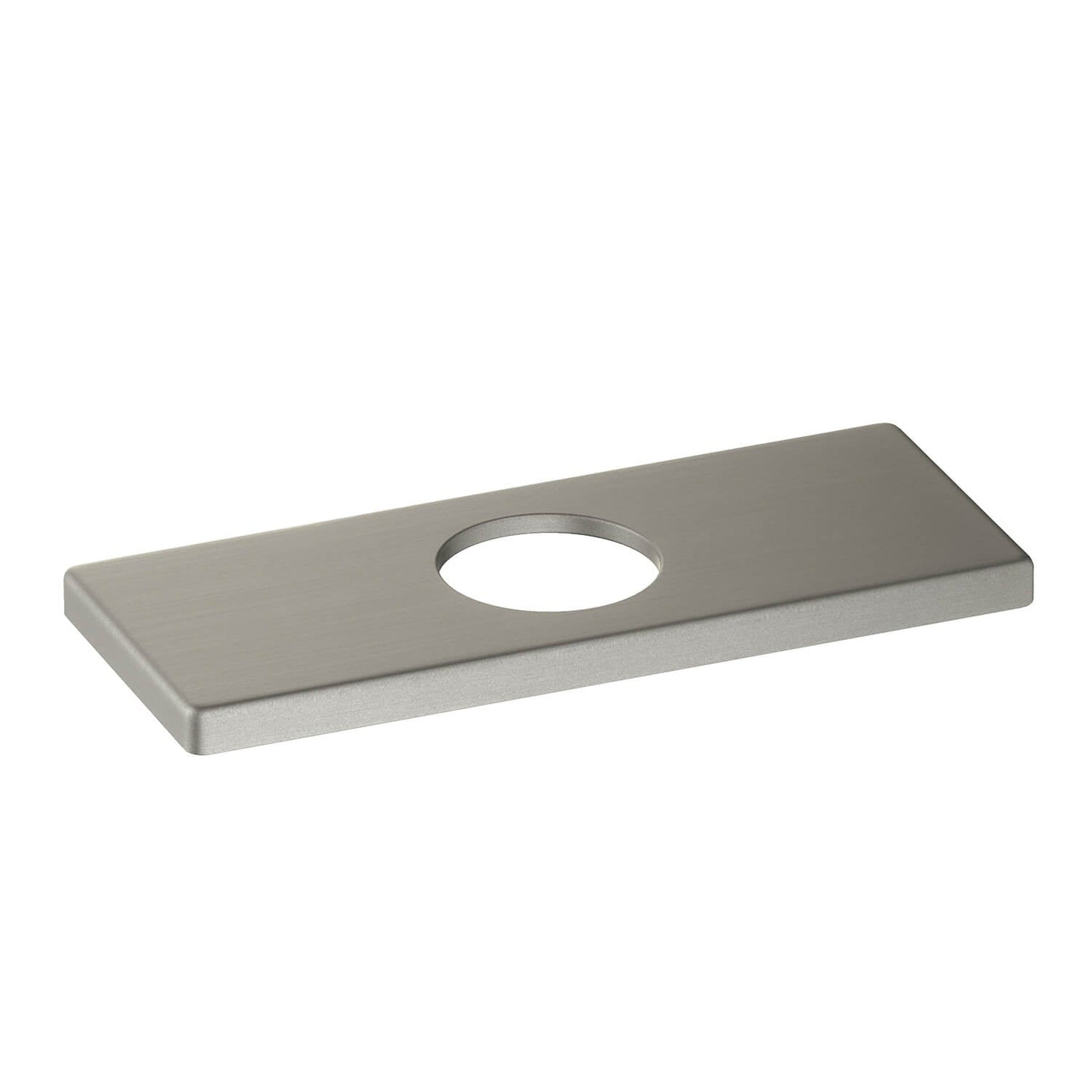 KIBI Cubic 6" Stainless Steel Faucet Hole Cover in Brushed Nickel Finish