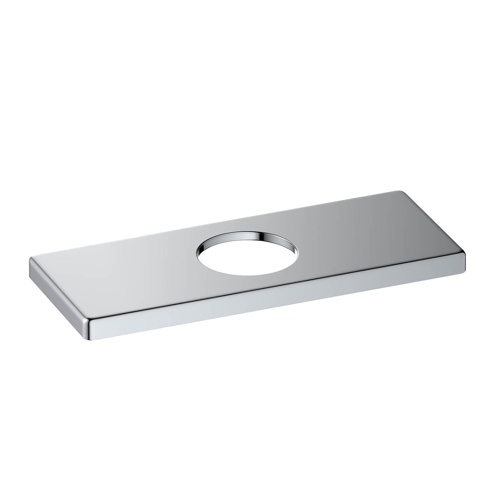 KIBI Cubic 6" Stainless Steel Faucet Hole Cover in Chrome Finish