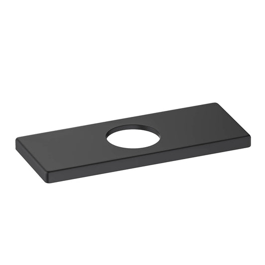 KIBI Cubic 6" Stainless Steel Faucet Hole Cover in Matte Black Finish