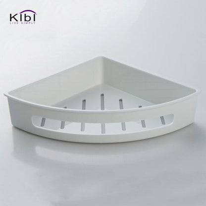 KIBI Deco Bathroom 8" x 11" Double Corner Basket in Chrome Finish