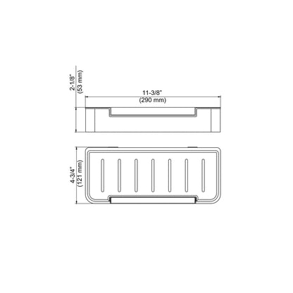 KIBI Deco Bathroom Shower Basket in Chrome Finish