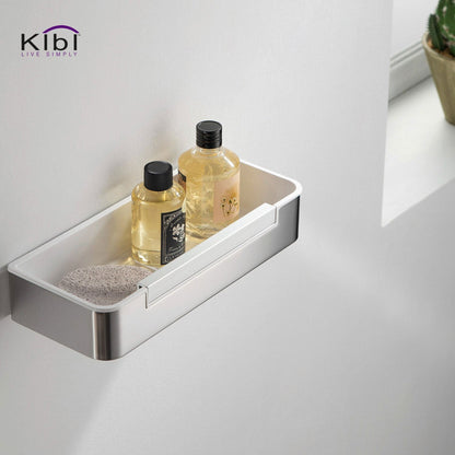 KIBI Deco Bathroom Shower Basket in Chrome Finish