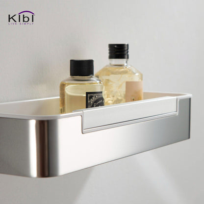 KIBI Deco Bathroom Shower Basket in Chrome Finish