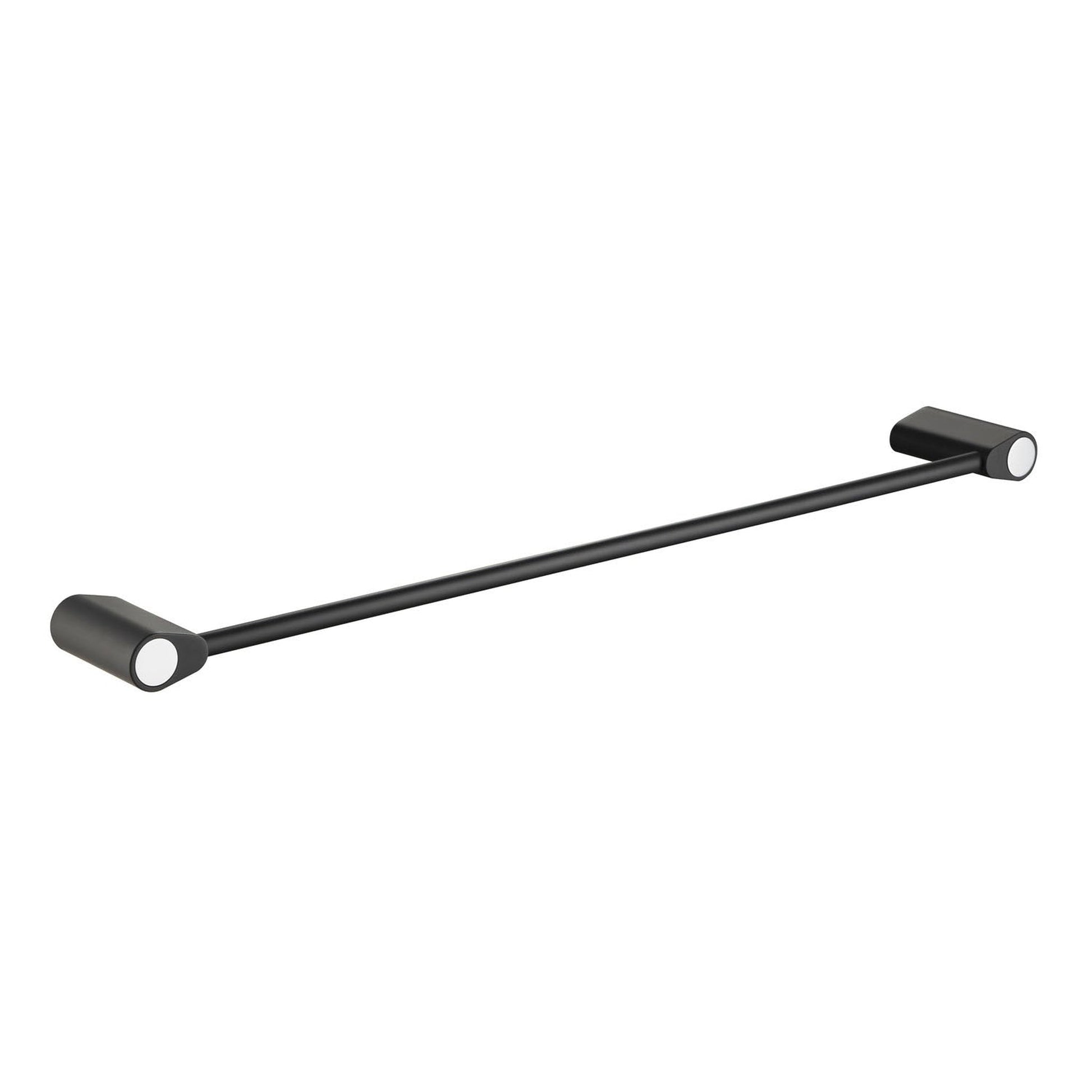 KIBI Volcano 24" Brass Bathroom Towel Bar in Chrome Black Finish