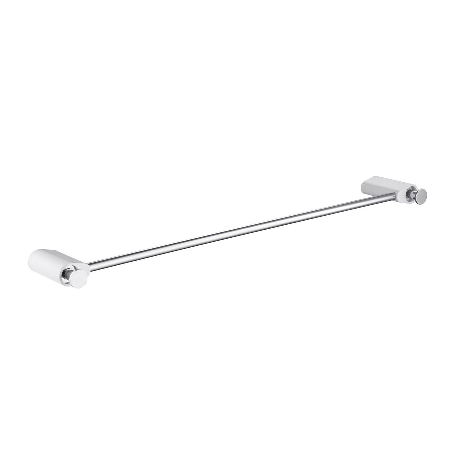 KIBI Volcano 24" Brass Bathroom Towel Bar in Chrome White Finish