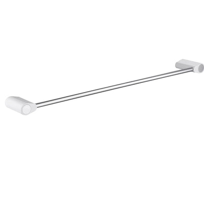 KIBI Volcano 24" Brass Bathroom Towel Bar in Chrome White Finish