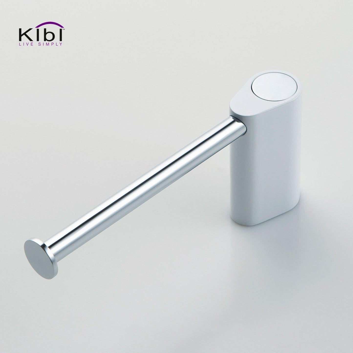 KIBI Volcano Brass Bathroom Tissue Holder in Chrome White Finish