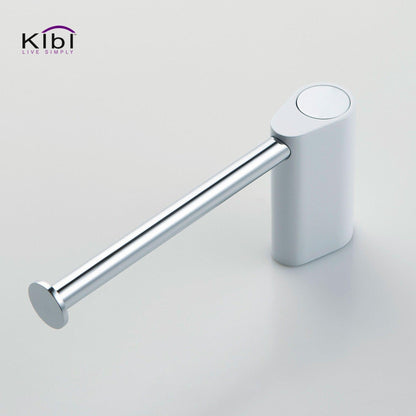 KIBI Volcano Brass Bathroom Tissue Holder in Chrome White Finish