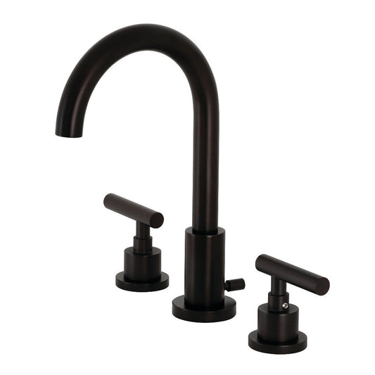 Kingston Brass FSC8925CML Manhattan Widespread Bathroom Faucet with Brass Pop-Up, Oil Rubbed Bronze