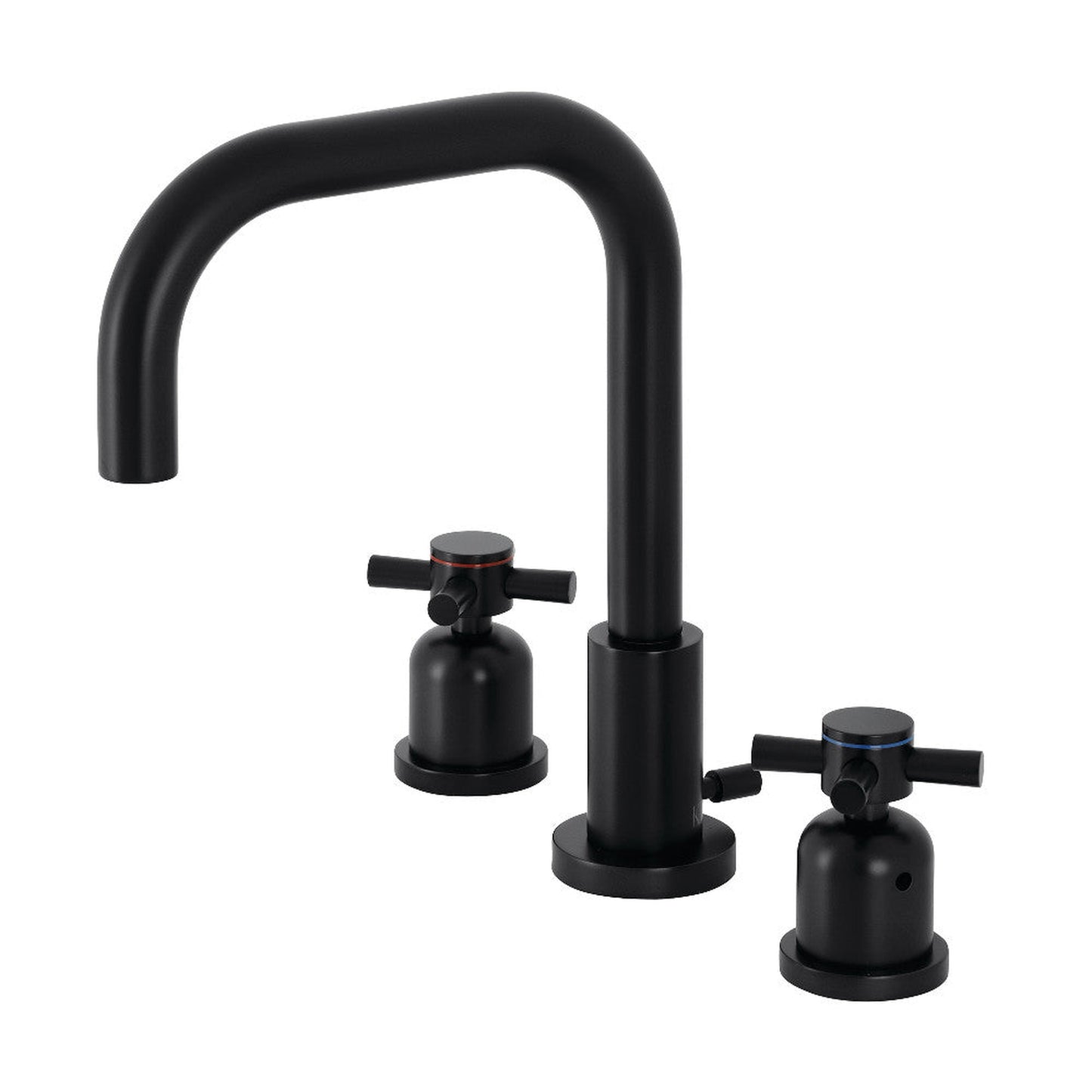 Kingston Brass FSC8930DX Concord Widespread Bathroom Faucet with Brass Pop-Up, Matte Black