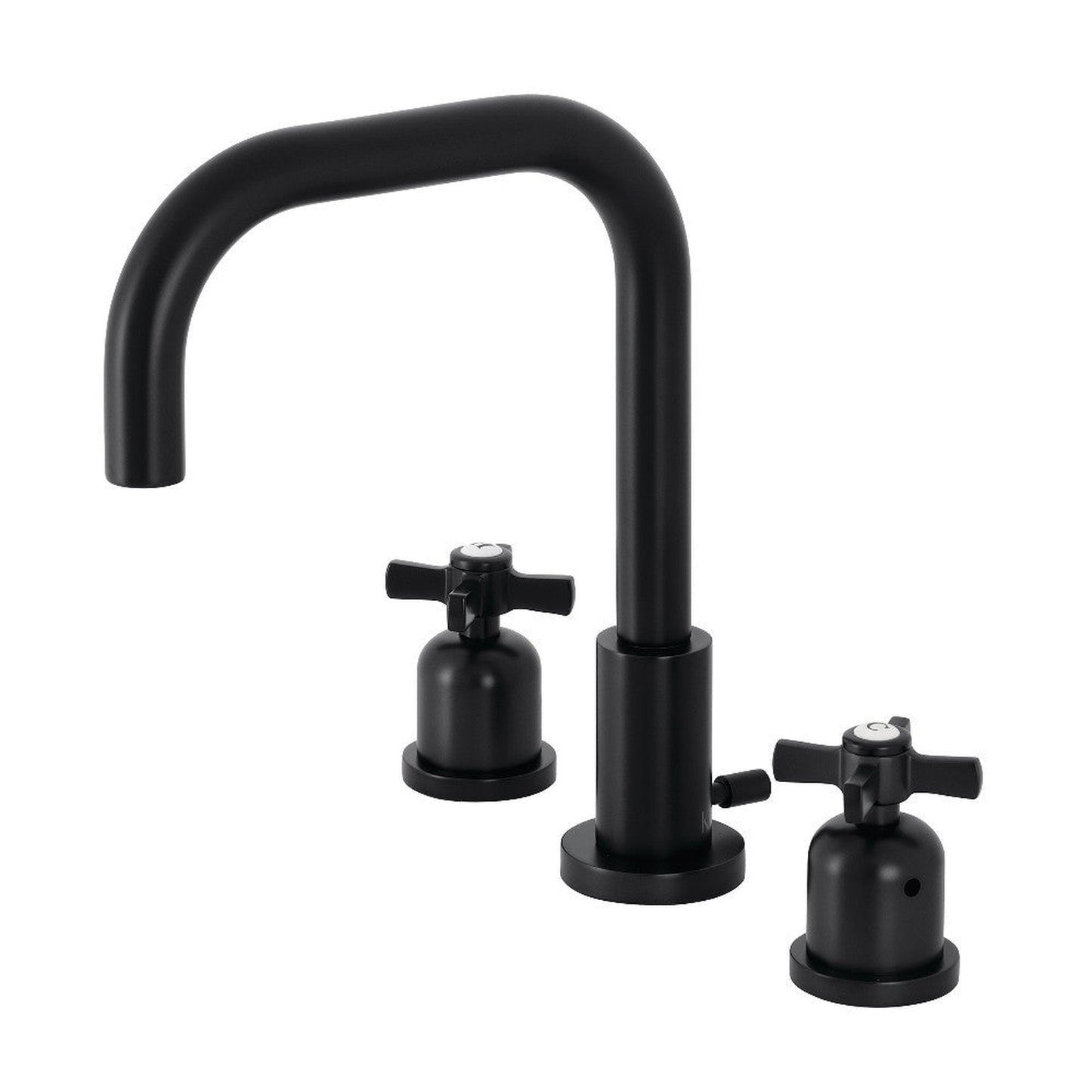 Kingston Brass FSC8930ZX Millennium Widespread Bathroom Faucet with Brass Pop-Up, Matte Black