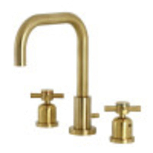 Kingston Brass FSC8933DX Concord Widespread Bathroom Faucet with Brass Pop-Up, Brushed Brass