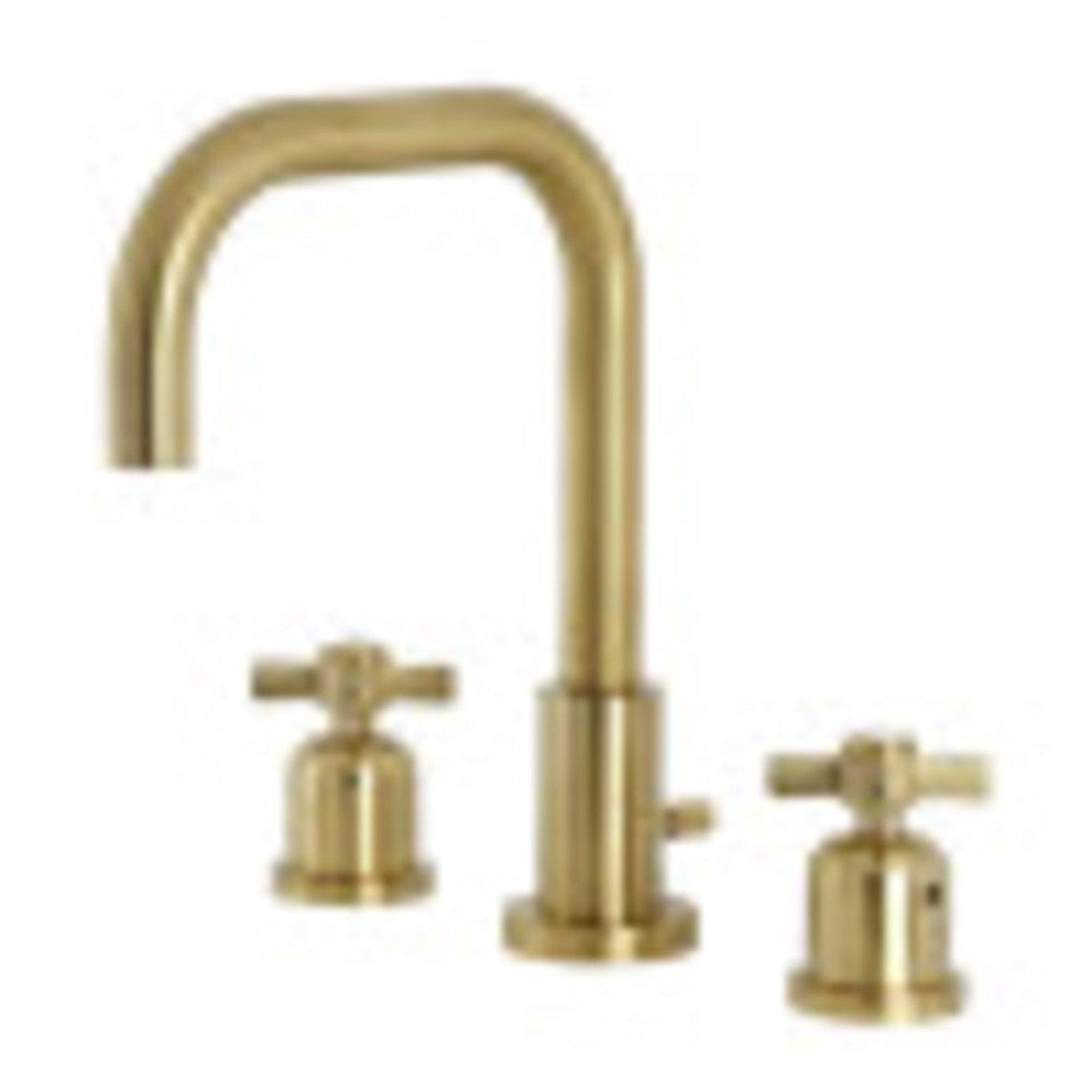 Kingston Brass FSC8933ZX Millennium Widespread Bathroom Faucet with Brass Pop-Up, Brushed Brass