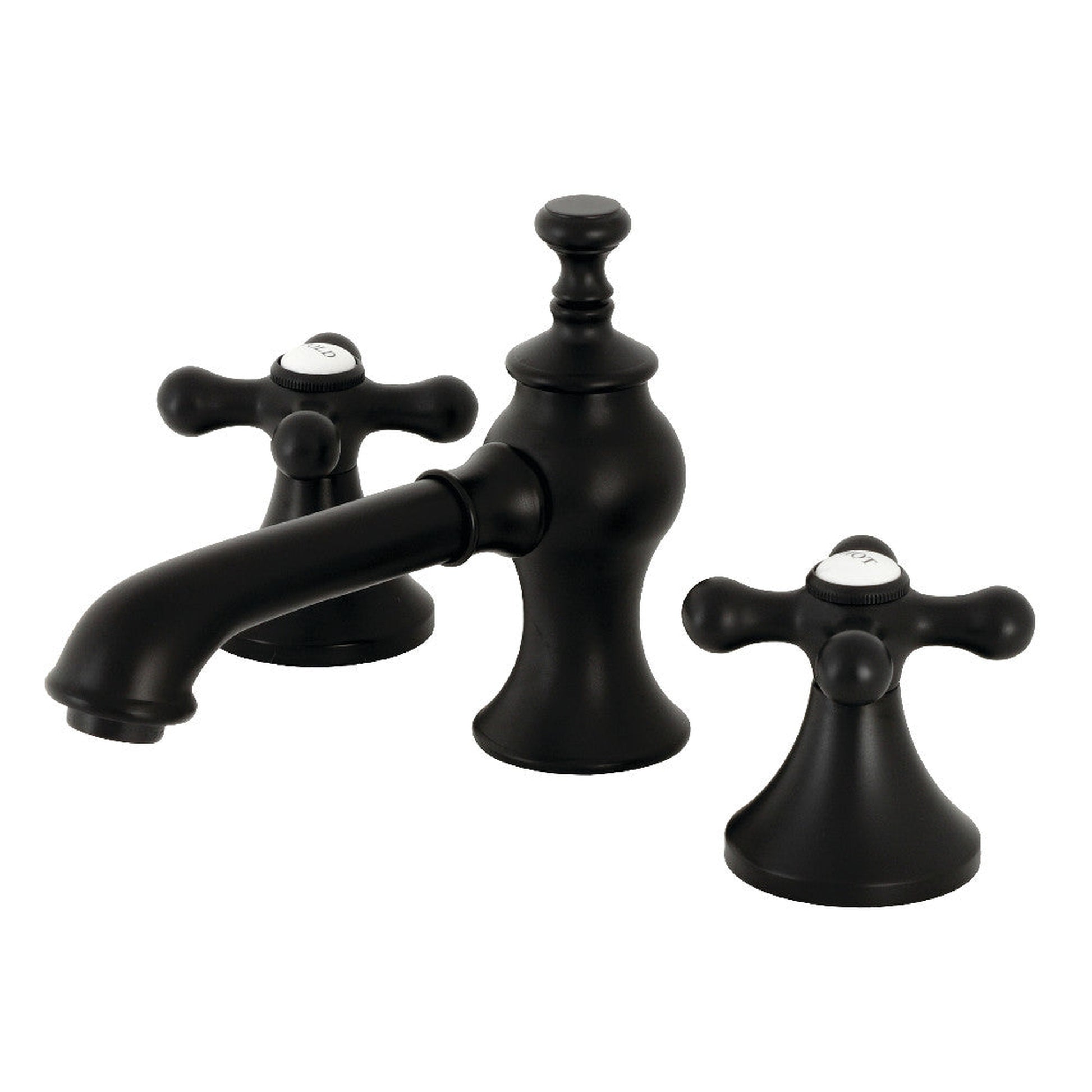 Kingston Brass KC7060AX Vintage 8 in. Widespread Bathroom Faucet, Matte Black