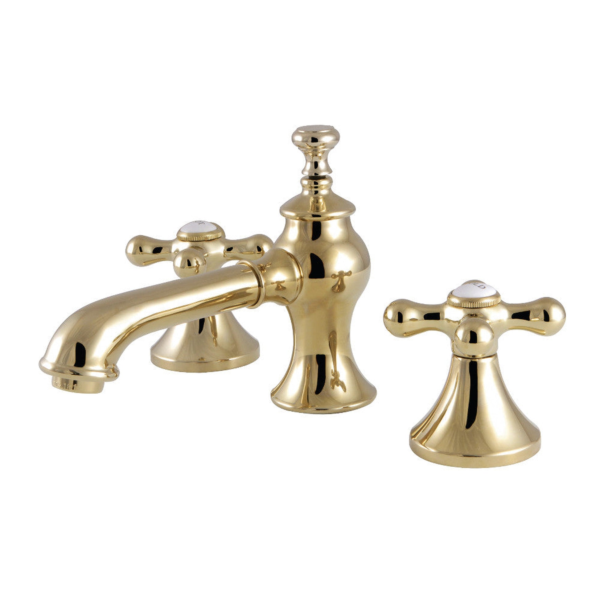 Kingston Brass KC7062AX Vintage 8" Widespread Bathroom Faucet, Polished Brass