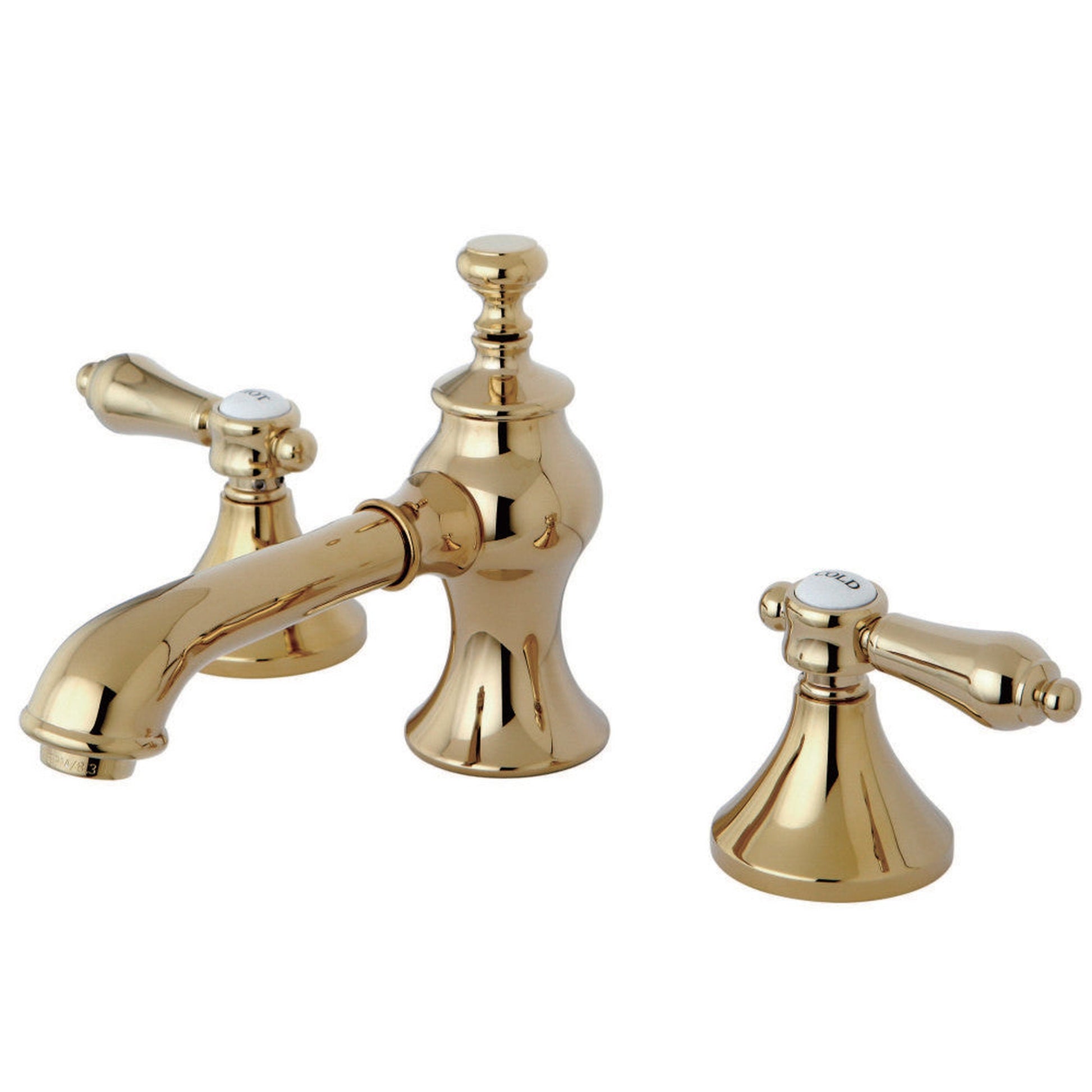 Kingston Brass KC7062BAL 8 in. Widespread Bathroom Faucet, Polished Brass