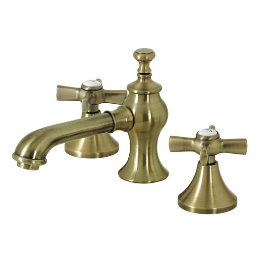 Kingston Brass KC7063ZX 8 in. Widespread Bathroom Faucet, Antique Brass