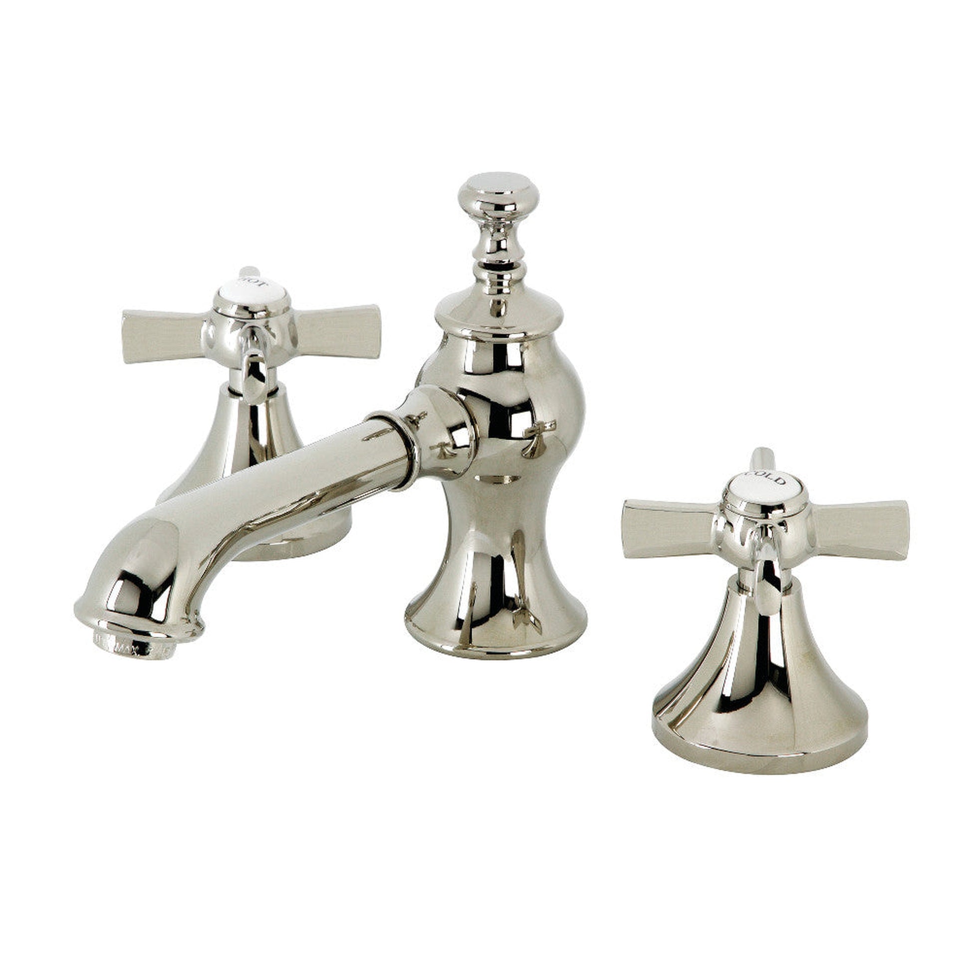 Kingston Brass KC7066ZX 8 in. Widespread Bathroom Faucet, Polished Nickel