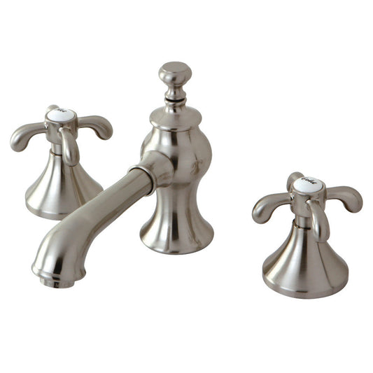 Kingston Brass KC7068TX 8 in. Widespread Bathroom Faucet, Brushed Nickel