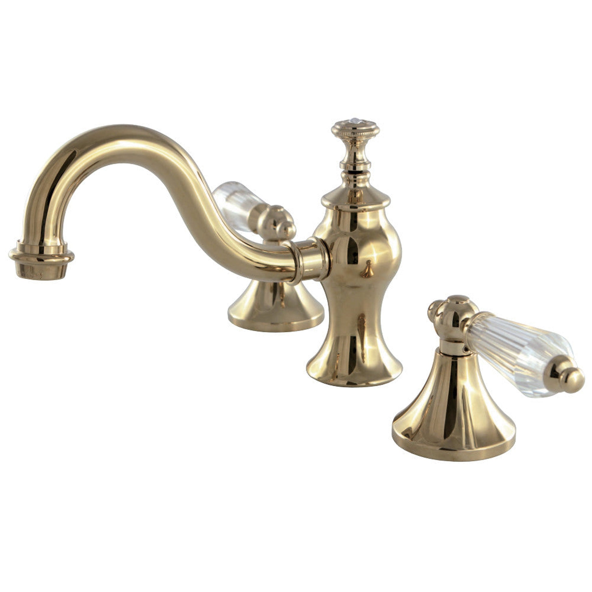 Kingston Brass KC7162WLL 8 in. Widespread Bathroom Faucet, Polished Brass