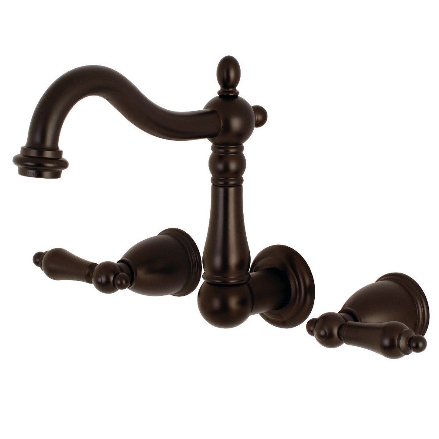 Kingston Brass KS1255AL Wall Mount Bathroom Faucet, Oil Rubbed Bronze