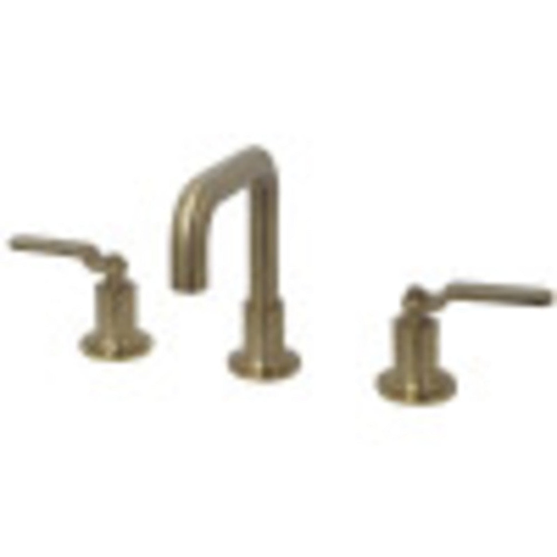 Kingston Brass KS142KLBB Whitaker Widespread Bathroom Faucet with Push Pop-Up, Brushed Brass