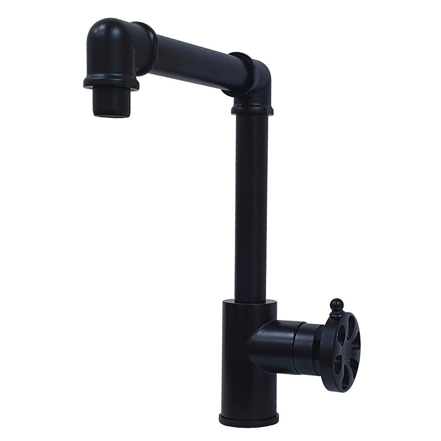 Kingston Brass KS144RXMB Belknap Single-Handle Bathroom Faucet with Push Pop-Up, Matte Black