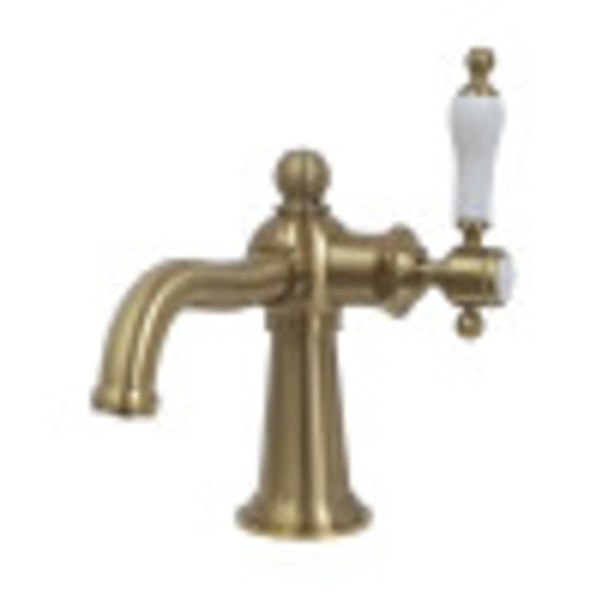 Kingston Brass KS154KLBB Nautical Single-Handle Bathroom Faucet with Push Pop-Up, Brushed Brass