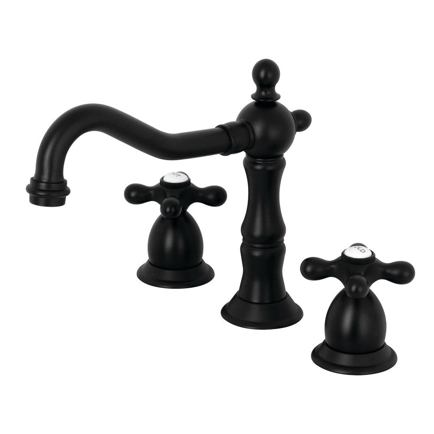 Kingston Brass KS1970AX 8 in. Widespread Bathroom Faucet, Matte Black