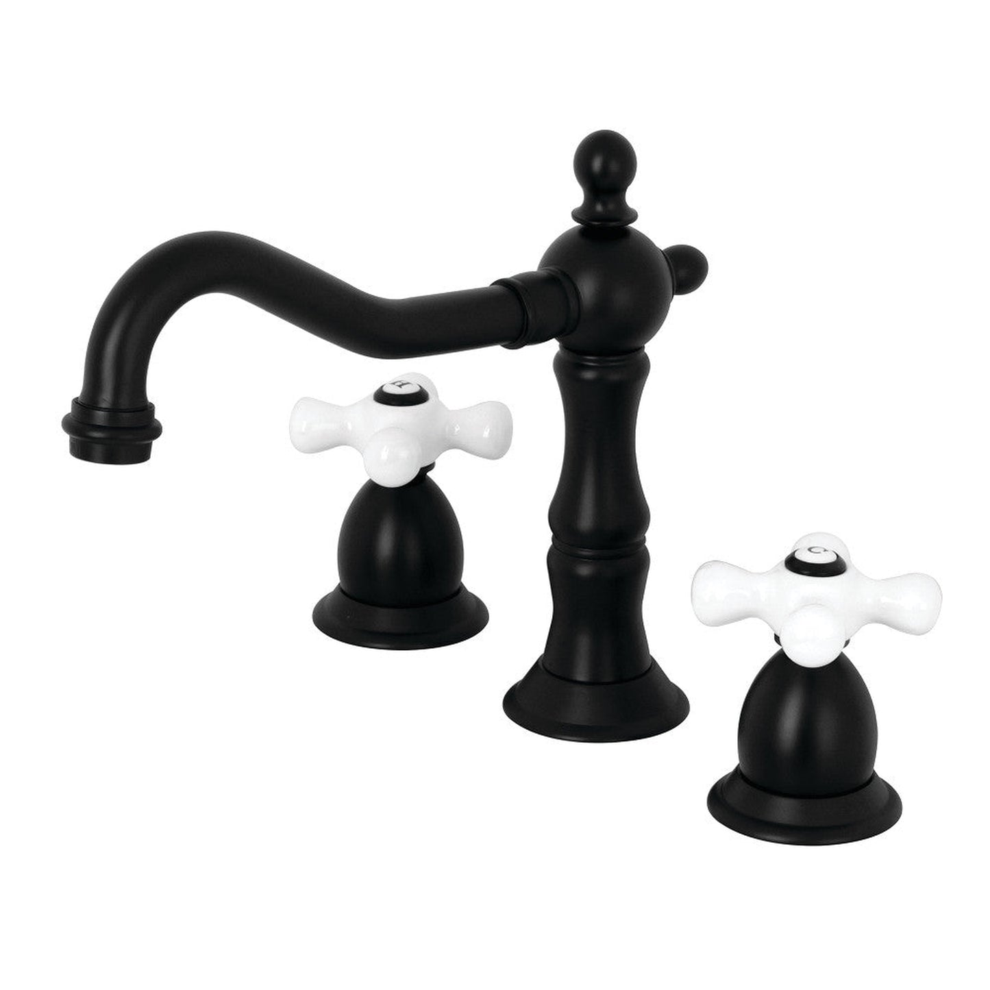 Kingston Brass KS1970PX 8 in. Widespread Bathroom Faucet, Matte Black