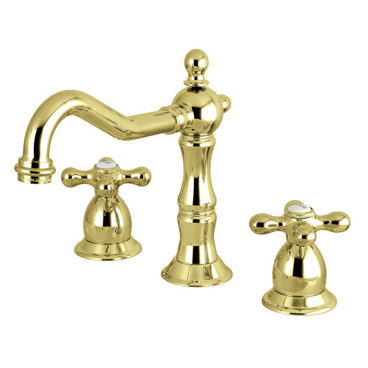 Kingston Brass KS1972AX 8 in. Widespread Bathroom Faucet, Polished Brass